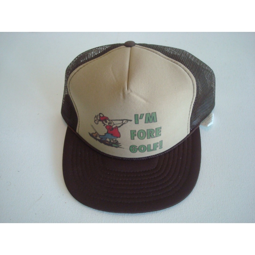 NOVELTY‎ FUNNY FORE TRUCKER  SCRIPT 90S SNAPBACK GOLF BEACH HAT CAP VINTAGE EE2